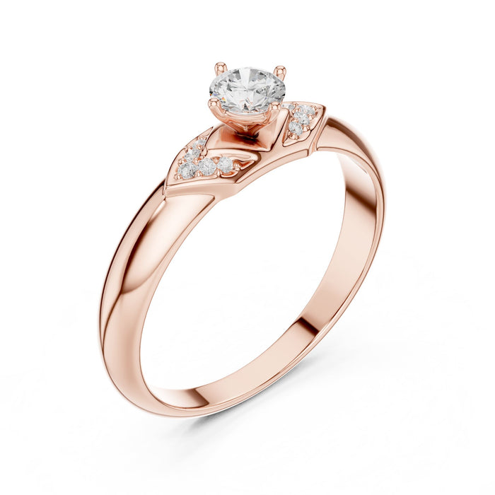 Round Lab Grown Diamond Split-Shank Engagement Ring rose gold video