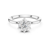 Round Lab Grown Diamond Solitaire Engagement Ring