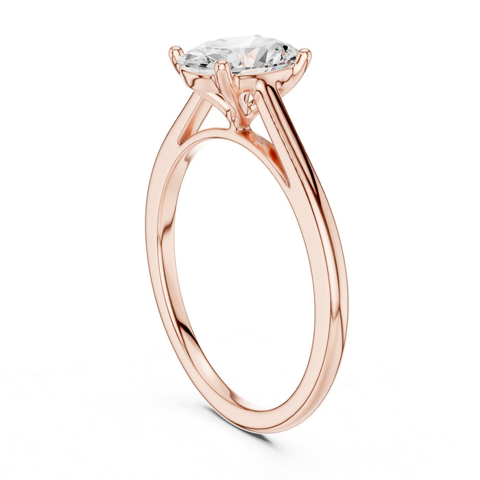 Oval Lab Grown Diamond Solitaire Engagement Ring yellow gold video