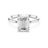 Emerald Lab Grown Diamond Solitaire Engagement Ring