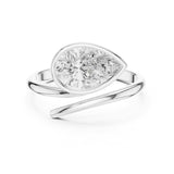 Pear Lab Grown Diamond Bezel Engagement Ring