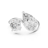 Toi Et Moi Lab Grown Diamond Three-Stone Engagement Ring