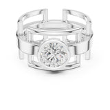 Round Lab Grown Diamond Bezel Engagement Ring