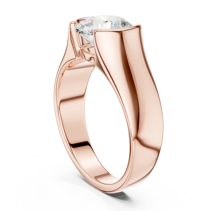 Round Lab Grown Diamond Solitaire Engagement Ring yellow gold video