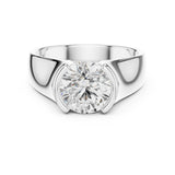 Round Lab Grown Diamond Solitaire Engagement Ring