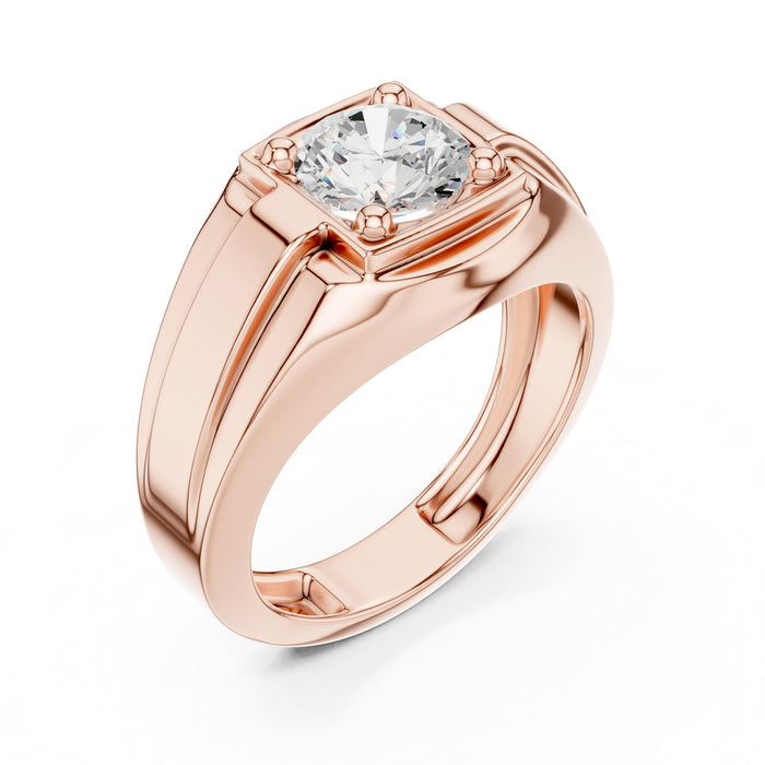 Round Lab Grown Diamond Split-Shank Engagement Ring rose gold video