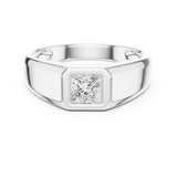 Princess Lab Grown Diamond Bezel Engagement Ring