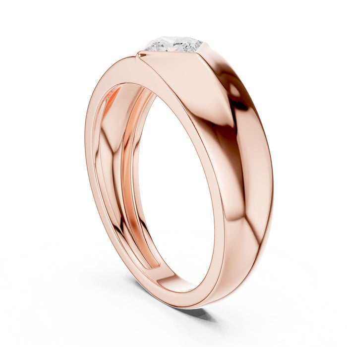 Princess Lab Grown Diamond Bezel Engagement Ring yellow gold video