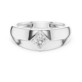 Princess Lab Grown Diamond Bezel Engagement Ring