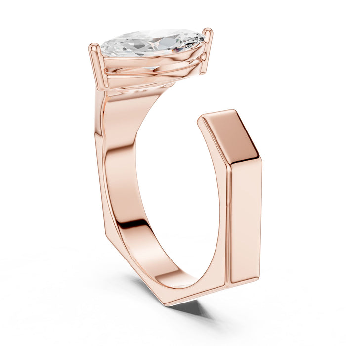 Marquise Lab Grown Diamond Solitaire Engagement Ring yellow gold video