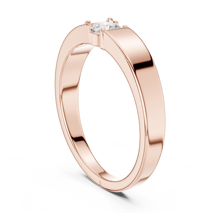 Round Lab Grown Diamond Solitaire Engagement Ring yellow gold video