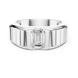 Emerald Lab Grown Diamond Bezel Engagement Ring