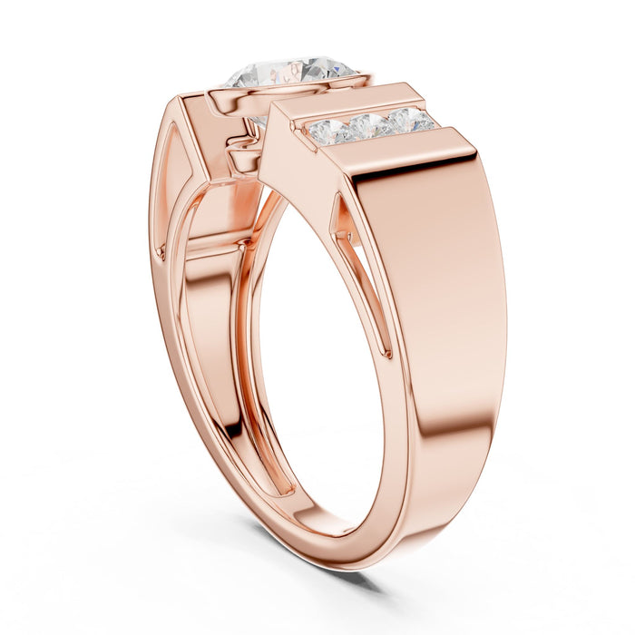 Round Lab Grown Diamond Bezel Engagement Ring yellow gold video