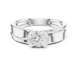 Round Lab Grown Diamond Split-Shank Engagement Ring