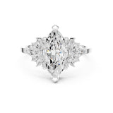 Marquise Lab Grown Diamond Three-Stone Engagement Ring