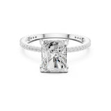 Emerald Lab Grown Diamond Pave Engagement Ring