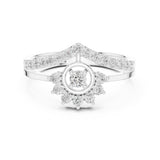 Round Lab Grown Diamond Halo Engagement Ring