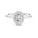 Oval Lab Grown Diamond Halo Engagement Ring
