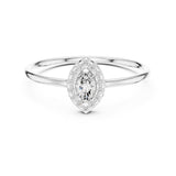 Marquise Lab Grown Diamond Halo Engagement Ring