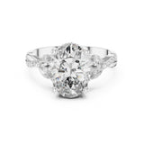 Oval Lab Grown Diamond Three-Stone Engagement Ring