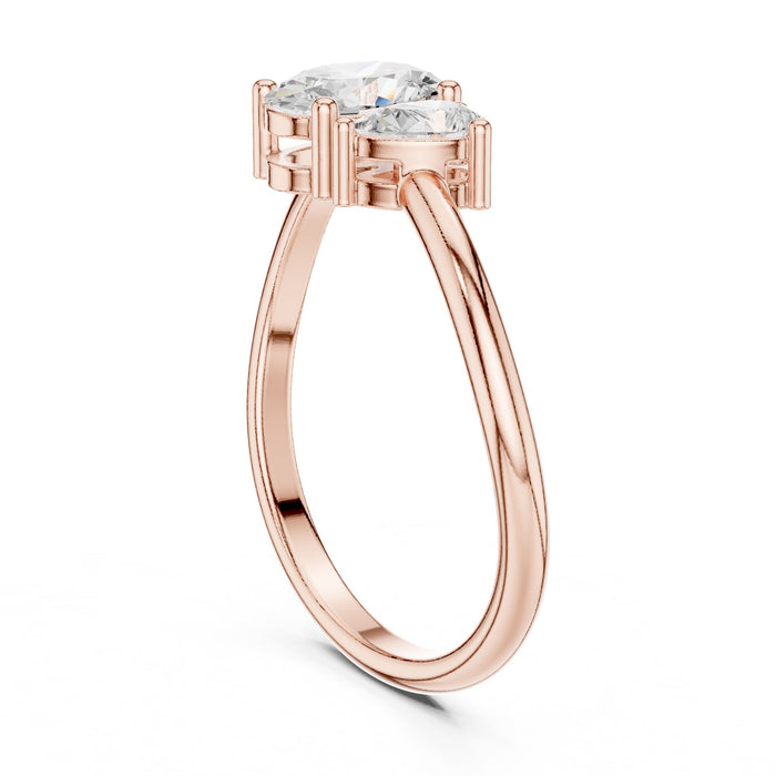 Toi Et Moi Lab Grown Diamond Side-Stone Engagement Ring yellow gold video