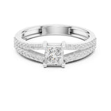 Princess Lab Grown Diamond Split-Shank Engagement Ring