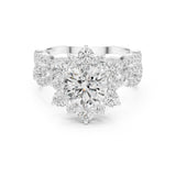 Round Lab Grown Diamond Halo Engagement Ring