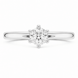 Round Lab Grown Diamond Solitaire Engagement Ring