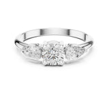 Round Lab Grown Diamond Three-Stone Engagement Ring