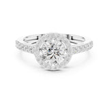 Round Lab Grown Diamond Halo Engagement Ring