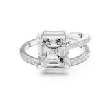Asscher Lab Grown Diamond Split-Shank Engagement Ring