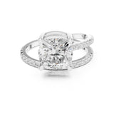 Cushion Lab Grown Diamond Split-Shank Engagement Ring