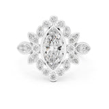 Marquise Lab Grown Diamond Halo Engagement Ring
