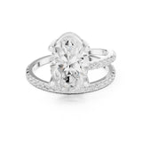 Oval Lab Grown Diamond Pave Engagement Ring