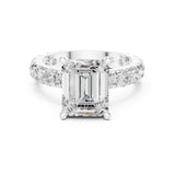Emerald Lab Grown Diamond Pave Engagement Ring