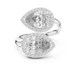 Pear Lab Grown Diamond Halo Engagement Ring