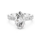 Marquise Lab Grown Diamond Pave Engagement Ring