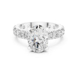 Oval Lab Grown Diamond Pave Engagement Ring