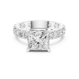 Princess Lab Grown Diamond Pave Engagement Ring