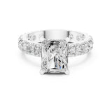 Radiant Lab Grown Diamond Pave Engagement Ring