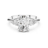 Oval Lab Grown Diamond Three-Stone Engagement Ring