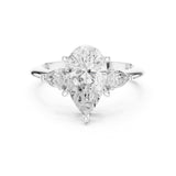 Pear Lab Grown Diamond Three-Stone Engagement Ring