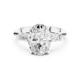 Oval Lab Grown Diamond Three-Stone Engagement Ring