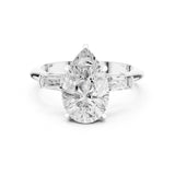 Pear Lab Grown Diamond Three-Stone Engagement Ring