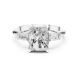 Emerald Lab Grown Diamond Three-Stone Engagement Ring