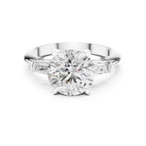 Round Lab Grown Diamond Three-Stone Engagement Ring