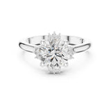 Round Lab Grown Diamond Hidden-Halo Engagement Ring