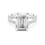 Emerald Lab Grown Diamond Split-Shank Engagement Ring