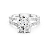 Oval Lab Grown Diamond Split-Shank Engagement Ring