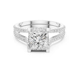 Princess Lab Grown Diamond Split-Shank Engagement Ring